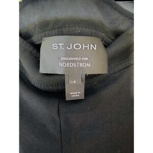 St. John Black Knit Pull On Pants size 4